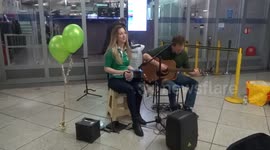 St Patrick's Day tune by Westlin Drift at Westminster tube station