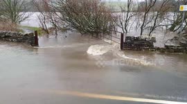 River cuts off town