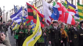 St. Patrick's Day Parade held in London attended by thousands