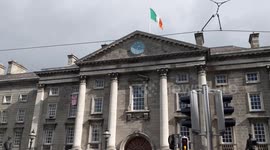 St.Patricks Day crowds at Trinity College