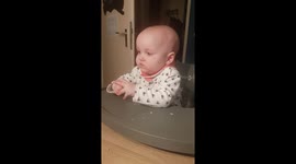 Baby girl ja eating