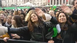 Irish and Happy celebrate St. Patrick's Day, London, UK