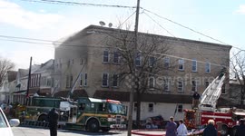 Apartment Building Fire with Rescue