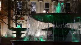 London landmarks lit up in green for St Patrick's Day