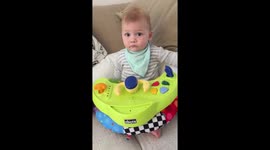 Baby doesn’t like his new toy! Epicfail!
