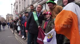 St Patricks Day Parade London - James Nesbitt Selfie