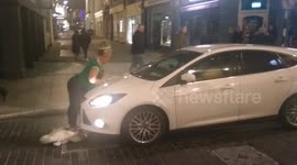 St Patrick's Day carnage: woman exposes herself to driver