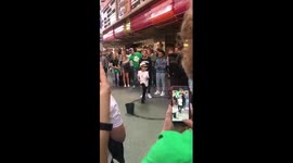 8yr old dancer street performer St Patrick’s day Las Vegas Fremont St