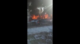 Lucky escape for commuters as tram burns in Russian city of Kazan