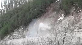 Landslides in northern India blocks highway.