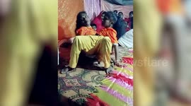 India's oldest conjoined sisters dubbed Spider Girls perform in village circus to make a living