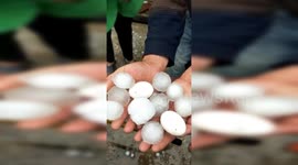 Tennis-ball-sized hailstones hit China's Yunnan