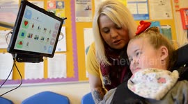 The family of a nine-year-old girl who can only communicate with her EYES is trying to raise £10,000 to buy her a device similar to the one used by Stephen Hawking