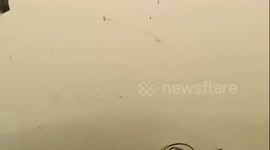 Massive sandstorm causes extremely low visibility in China's Xinjiang