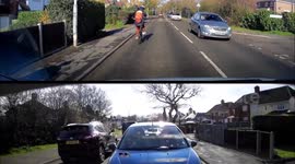 'Elderly' driver rear-ends car as it was slowing down for cyclist
