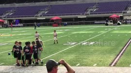 Kid destroys US football team