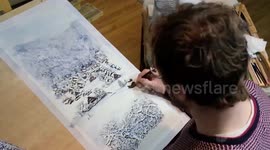Stunning watercolour painting time-lapse of a UNESCO World Heritage Site in Japan