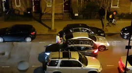 Road rage stand off on a London street