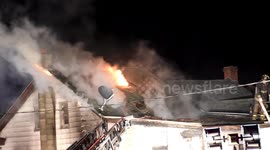 Firefighters battle house fire in Coal Township, Pennsylvania