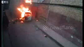 Minibus transporting gas cylinders explodes on Chinese street, killing one