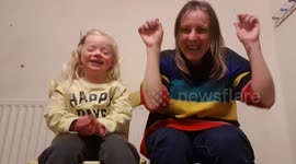 Mum and daughter with Down Syndrome show how to sign 'happy' in adorable clip