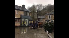 Flood sirens sounding Hebden Bridge