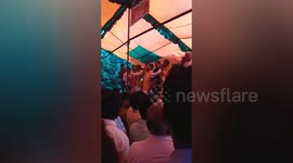 Many injured when stage collapses at Indian political meeting
