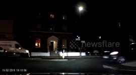 Van pull out on roundabout