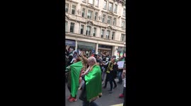 Algerians protesting in London for government to leave