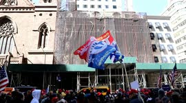 Pro Trump rally outside of Trump Tower
