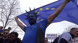 Hundreds thousand attended People's Vote March in London, protesting against Brexit, London, UK