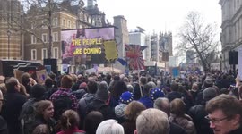 People’s vote campaigners march down Whitehall