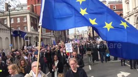 People’s Vote rally in London makes way down Whitehall in London