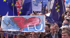 More than 1-million march through London to demand second Brexit vote