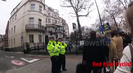 Angry man at the Brexit march