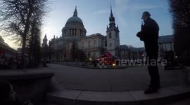 Rare Moment Showing Helicopter Takes Of From St Paul's Cathedral