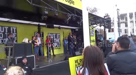 Peoples Vote rally in Parliament Square - David Lammy MP puts his message to the crowds loud and clear