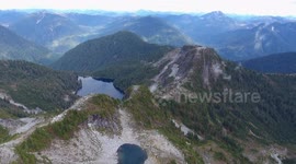 Drone footage showcases spectacular scenery from the Lions Hike trail in British Columbia Canada