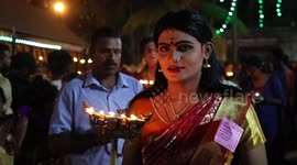 Men dress up as women for traditional ritual at annual Indian festival
