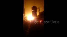 Dramatic moment an Israeli rocket hits Hamas building in Gaza