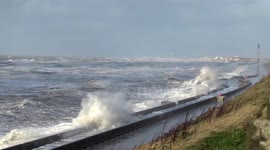Severe weather batters Blackpool seafront