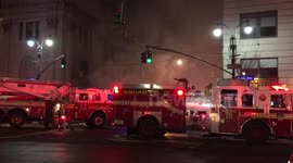 Fire near Madison Square Garden, NYC