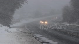 Derry traffic in heavy snow