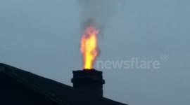 House chimney on fire!