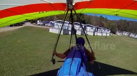 Hang glider makes painful crash-landing into Tennessee cabins