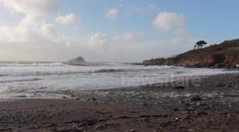 wembury devon storms and high waves batter our coasts again