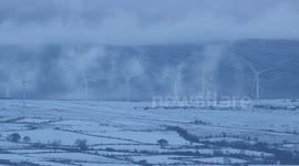 Wind Turbines In Snow - Limavady, N. Ireland - Jan 17th 2015