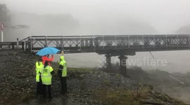 Waiho River Bridge before collapse