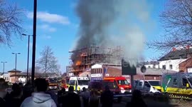Firefighters battle blaze at Southampton construction site
