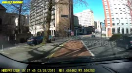 Cyclist In Bristol almost gets taken out by a car